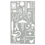 Aleks Melnyk #11 Stencil Metal/Medicine/Stainless Steel Planner Stencil Journal 1 PCS/Notebook/Diary/Bujo/Scrapbooking/Crafting/DIY Drawing Template Stencil