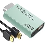 GANA Wii to HDMI Converter Adapter with Hdmi Cable Connect Wii Console to HDMI Display in 1080p Output Video with 3.5mm Audio Supports All Wii Display Modes Turquoise