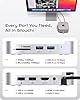 Stouchi Mac mini M4 Dock with NVMe SSD Enclosure, M4 Stand & Hub with 2X USB A 10Gbps, SD/TF Card Readers, 4K@60 HDMI, 2X USB A Data Port, Audio 3.5mm for Mac Mini M4/M4 Pro With Power Button