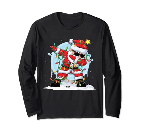 Bad Santa Claus Natale & Christmas I Dabbing Santa Claus Maglia a Manica