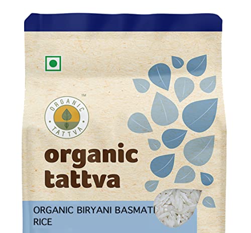 Image of Organic Tattva, Organic Biryani Basmati Gluten Free and Unpolished Rice, 1Kg