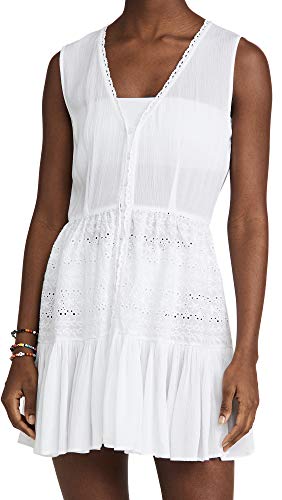 Playa Lucila Women's Eyelet Mini Dress, White, S