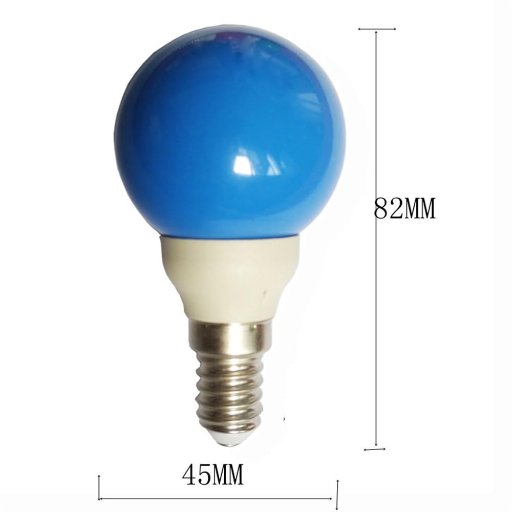 Luces, Paquete de 20, Bombillas LED Decorativas E14 CA 100 V-250 V, Bombillas de luz Verde/roja/Azul/Amarilla, lámpara de un Solo Color, Bombillas para el hogar