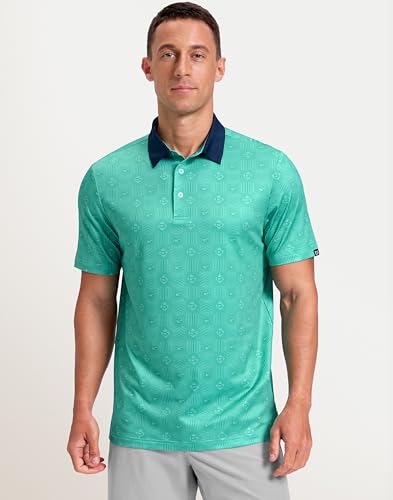 Image of Men's Golf Polo Shirts Dry Fit Performance Moisture Wicking Casual Print Golf Shirts for Men Breathable