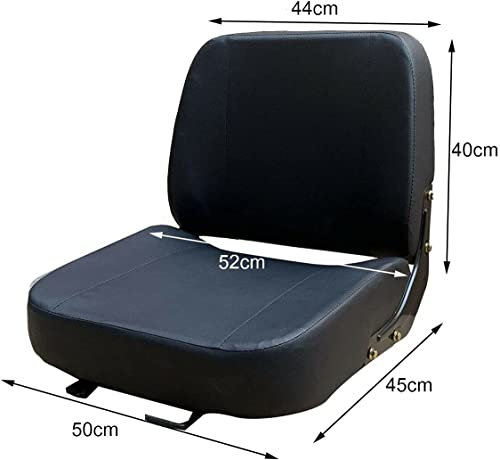 Mecctp Adjustable Forklift Seat, Universal Pu Leather Tractor Seat, With Slide Track And Tool Bag For Tractor, Excavator Skid Loader Backhoe Dozer Telehandler #TOP2