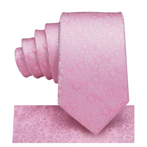 Image of Hi-Tie Father and Son Tie Set Striped Plaid Ties for Men and Boys Silk Necktie Pocket Square Set for Wedding Gifts