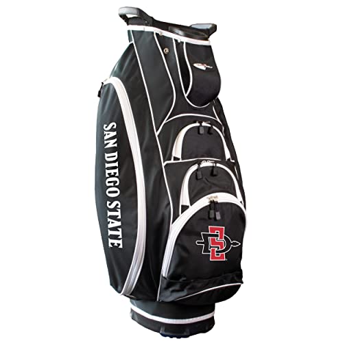 Team Golf NCAA SAN Diego ST Albatross Golf Bag Lightweight, 10-Way Club Divider, Spring Action Stand, Insulated Cooler Pocket, Velcro Glove and Umbrella Holder & Lift Assist Handles