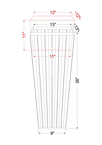 H Potter Tall Outdoor Indoor Planter Patio Deck Flower Ribbed Garden Planters Antique Copper Finish Set Of 2 #TOP4