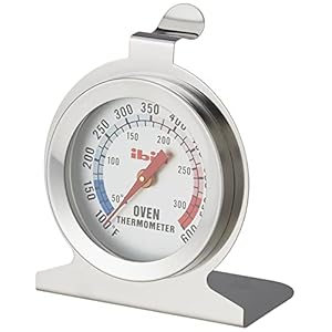 Ibili 743400 Klassieke oventhermometer, 7 x 6 cm, zilver/wit