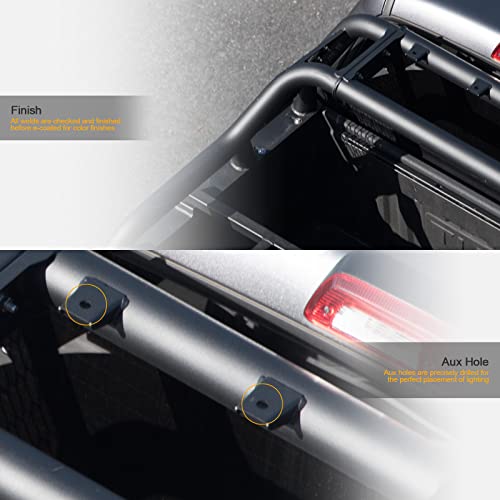 Stehlen 642167818809 Universal Fit for Mid-Size Pickup Trucks CR1 Chase Rack Truck Bed Roll Bar with Tire Carrier - Matte Black