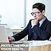 Trysee Blue Light Clip Ons for Glasses for Men Women Blue Light Blocker Fit Over Computer Glasses TS309