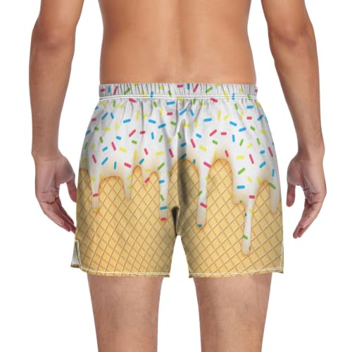 Image of Men's Boxer Shorts Cotton Loose Underwear with Button Fly