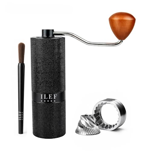 Premium Stainless Steel Conical Burr Manual Coffee Grinder 30g Capacity | Adjustable Hand Grinder with Aluminum Alloy Body
