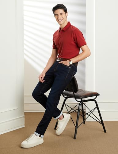 Image of Symbol Premium Men's Slim Fit Stretchable Jeans | Casual Denim | Cotton Stretch | Fashion Shades of Black & Blue (Available in Plus Sizes)