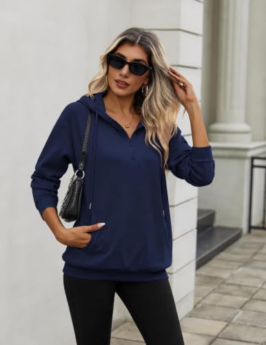 Image of Zeagoo Hoodies for Women Half Zip Up Oversized Sweatshirt Fall Clothes 2026
