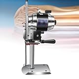 Cortadora eléctrica de cuero de 1100 W/1200 W, cortador de tela resistente, cuchillo recto vertical con afilado automático, para material grueso, zapatos, bolsos, cojín de 12 pulgadas