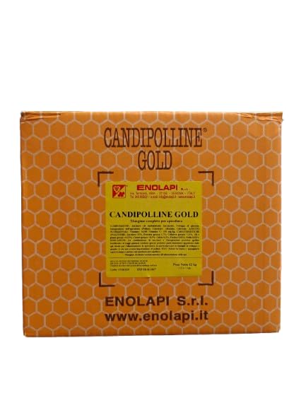 Candipolline – Candito con Polline | Nutritivo Proteico per Api | Supporta lo Sviluppo delle Famiglie Api | Perfetto in Assenza di Polline Naturale Candipolline: 12 buste - SCATOLA INTERA