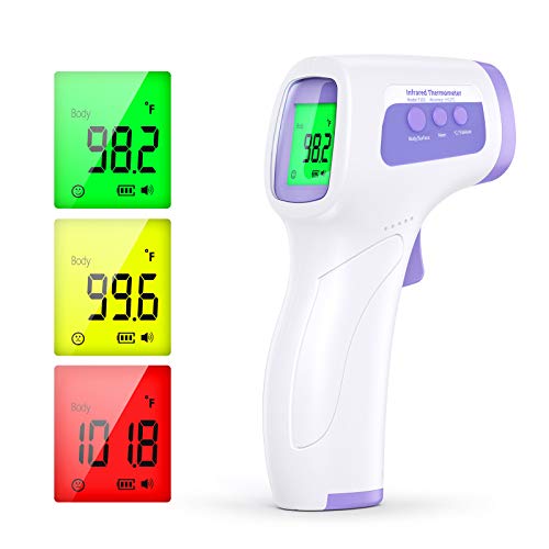 Non Contact Forehead Thermometer Infrared, OUSEX 3 in 1 Digital Thermometer for Adults Kids, Touchless Forehead Thermometer with Fever Alarm, Accurate Reading and Memory Function for Baby