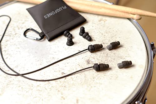 Plugfones Dynamics High Fidelity Earplugs And Full Protection Earplugs 2 Pair Set For Concerts Musicians Shooting And More With Carabiner Pinch Case And Removable Comfort Connector Cable #TOP4
