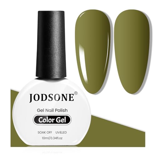 JODSONE Moss Green Gel Nail Polish 10ml LED Gel Polish Olive
