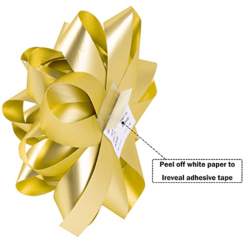 Wrapaholic XXH-SET-BLA 14 Pcs Gift Bows Assortment - 10 Multi Colored Assorted Size Gift Bows(Black, Gold, Silver, Old Gold), 2 Crimped Curling Ribbons thumb #2