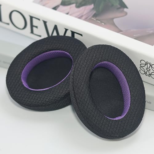 Image of WH-1000XM3 Replacement Earpads, Upgraded Mesh Fabric Ear Pads for Sony WH-1000XM3 Headphone, Comfort Material & Unique Inner & Outer Layer, Black & Purple Special Edition