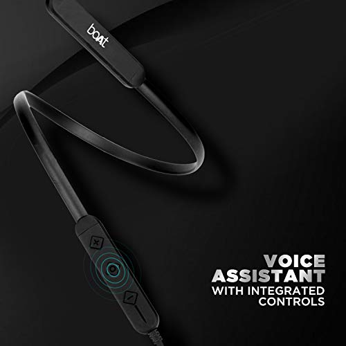 Image of Boat Rockerz 255 pro: Made in India in-Ear Bluetooth Neckband Earphones with Mic(Active Black Indi)