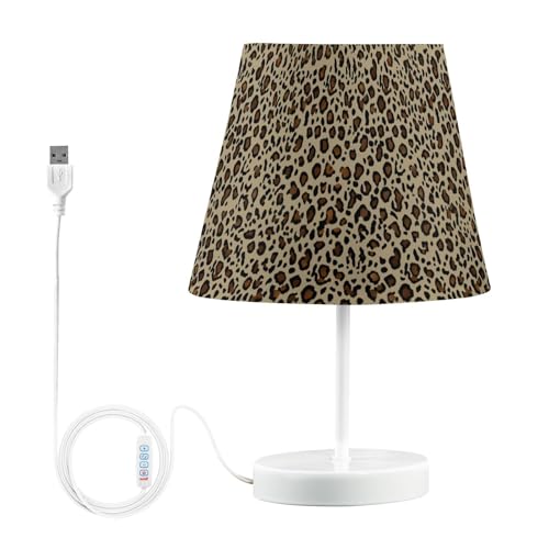 ALAZA Cheetah Leopard Print Animal 10.8 Inch Bedside Table Lamp