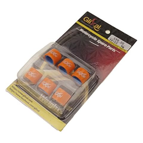 Glixal ATKS-04011 16X13mm High Performance Racing Variator Roller Weights Set 139QMB GY6 50cc - 100cc Scooter Moped ATV (6 gram) Cover