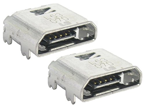 MMOBIEL 2X Dock Connector Power Socket Jack Compatible with Samsung Galaxy Tab 3 / Tab A 7.0 / Tab E 9.6 / Tab 10.1 incl Tools