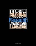  I Am A Proud Grandma Of A Freaking Awesome Labrador: 3 Column Ledger