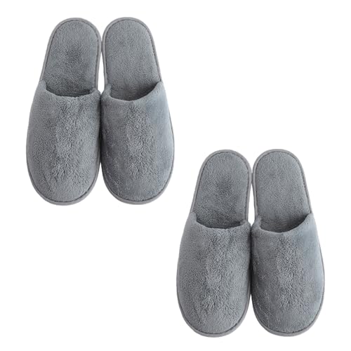 HENGBIRD Juego de 2 pantuflas lavables para invitados, 7 mm, suela antideslizante de EVA, zapatillas de hotel para hombre y mujer, reutilizables, para casa, hotel, invitados y viajes