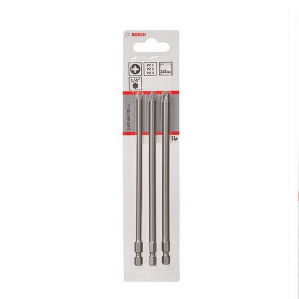 Bosch Grau 2607001762 152 Mm Extra Hard Screwdriver Bit (Set Of 3)