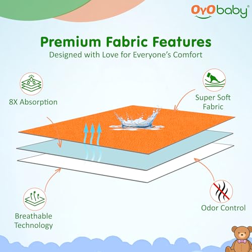 OYO BABY - Quickly Dry Super Soft Waterproof and Reusable Mat/Underpad/Absorbent Sheets/Mattress Protector