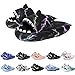 Argumub Zapatillas De Tiburón - Rayo, Estrellado, Pirata, Helado, Conejito, Nocturno, Fuego (Tiburón Rayo Negro, Adulto, Mujer, 36, Números (rango), Sistema tallas calzado EU, 37, mediano)