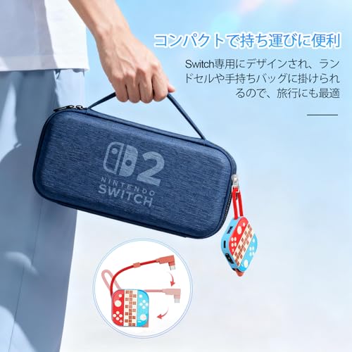 【2025新登場】switch 2 ドック スイッチ 2ドック テレビ接続出力 直接にTV出力 ドック多機能 HDMI 4K@60Hz / USB 3.0 / PD100W急速充電 アダプター小型 遅延なし 旅行 出張 持ち運び便利スイッチ/Switch OLED/Switch 2 /ノートパソコン/タブレット/スマートフォンなどに対応（ネオンブルー・ネオンレッド）