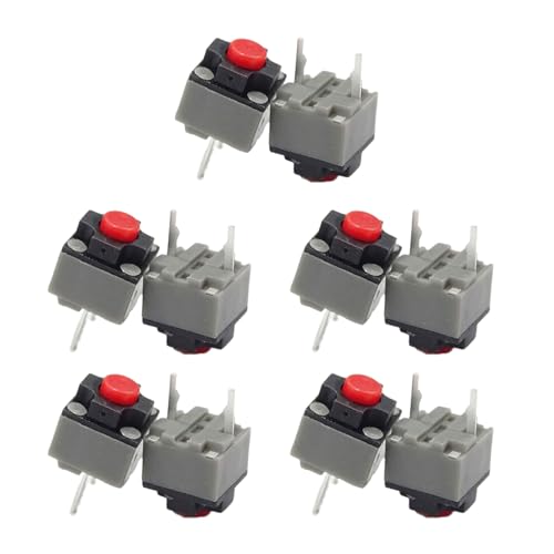 10pcs 6x6x7.3 Mm Kailhs Silents Microsswitch Ratón Para Productos Electrónicos Prueba Computadoras Servidores Microbutton