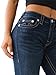 True Religion Women's Becca Mid Rise Bootcut Crystal Flap - Single Needle Stitching Body Rinse Jeans Pant - in Size 34