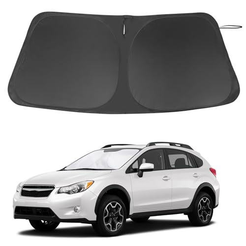 Image of Windshield Sun Shade Custom Fit for 2013 2014 2015 2016 2017 Subaru Crosstrek Accessories Foldable Window Sunshade Sun Blocker Protect Car from Sun Rays & Heat Damage Keep Car Cooler