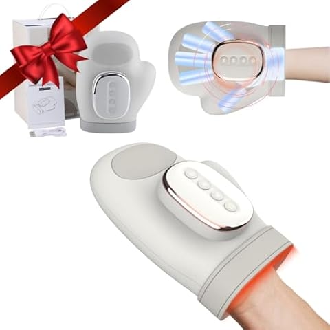SEPSUMMER Electric Cordless Hand Massager, Hand Massager with Vibration and Heat, Rechargeable Hand Finger Massager for Arthritis and Carpal Tunnel Relief, Hand Warmers Cover