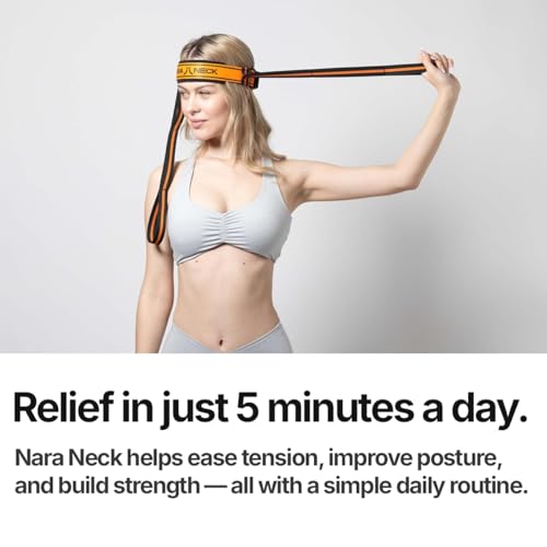 Image of Portable Neck Exercise Device - Neck Pain Relief, Posture Improvement, and Neck Strength Training with Resistance Band and Adjustable Head Strap for Home Use, Gym use or Travel - Lightweight, Compact