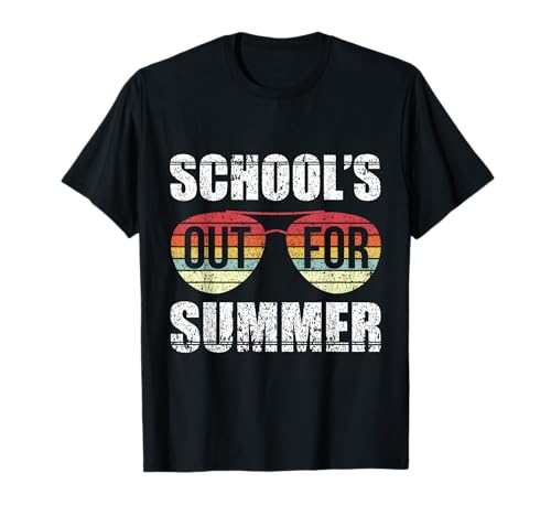 Retro Last Day of School Schools Out for Summer Teacher Gift T-Shirt