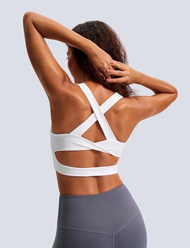 Image of Sports Bras for Women Criss-Cross Back Padded Workout Tank Tops Medium Support Crop Tops for Women