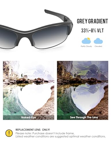 Image of BLAZERBUCK Replacement Lenses & Sock Kit for Oakley Flak Jacket OO9008 Sunglass