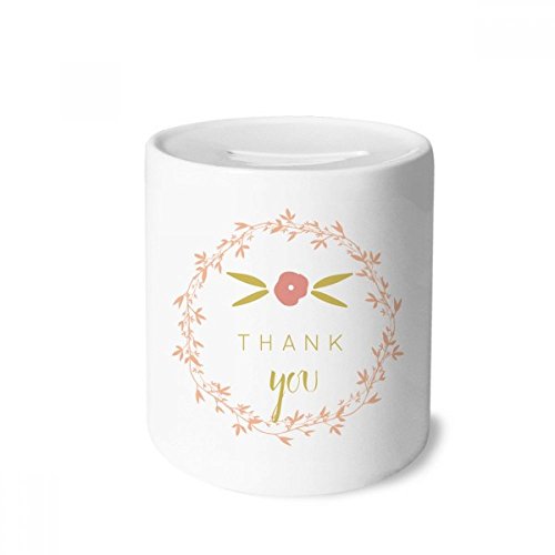 Tirelire en céramique design de plantes, cadeau idéal de 9 cm