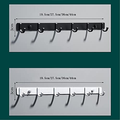 Spotcact Wall Mounted Coat Racks With Hooks Hanging Holder Towel Rack 7.68' X 1.50' Modern Black Hanging For Clothes Entryway Bathroom Bedroom (3 Hooks, Black) #TOP6