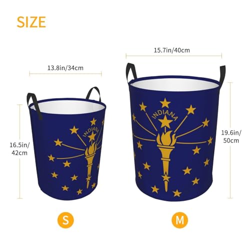 Panier à linge Indiana rond grand format avec poignées robustes