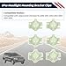 Promrmr 55156879AB,6Pcs Headlight Mounting Bracket Clip Compatible with Jeep Grand Cherokee WJ 2000 2001 2002 2003 2004 2005 2006 Headlight Bracket Clip Retainer
