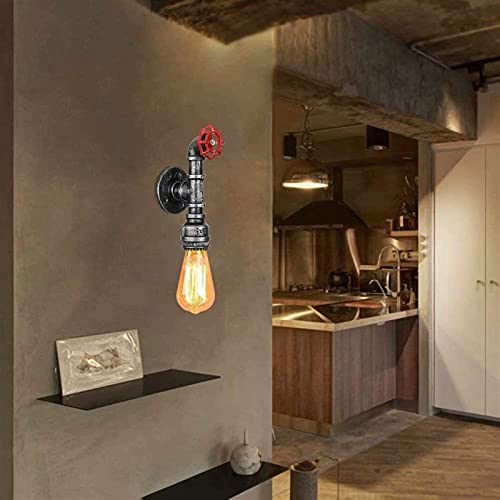 Luz de tubería de agua de 3 luces estilo vintage para pared sin bombilla modelo B 6