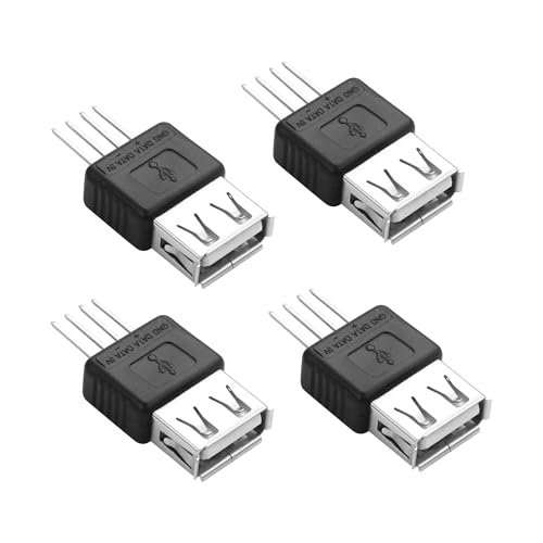 Image of SinLoon USB A to 4-Pin Replacement Connector, Silver-Plated Contacts, 5V Universal Voltage, DIY Repair Kit for USB Ports (USB-F-S)